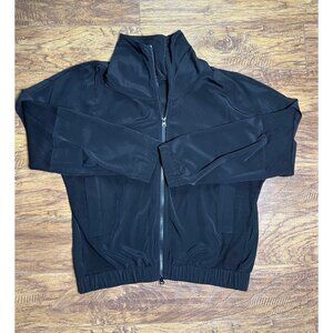 Zara Black lightweight athletic jacketRibbed detail on sleeves/sides size Med